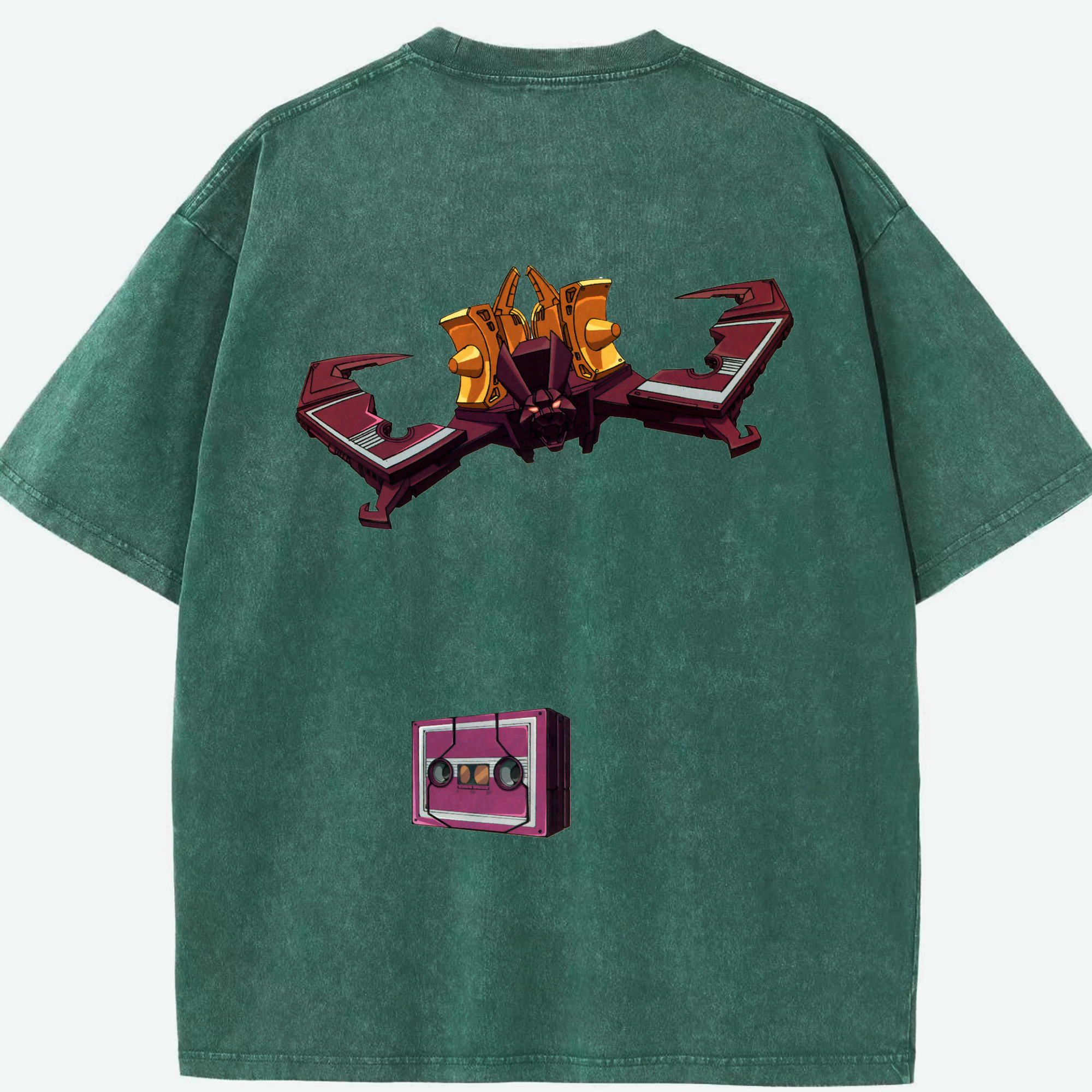 （画像用）  綿100% ヴィンテージ風 半袖Tシャツ（背面プリント）